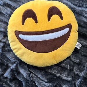 Yellow Emoji Pillow Smiley Face Casual Gag Gift Used